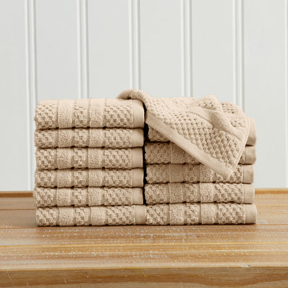 100% Cotton Checkered Jacquard Bath Towel Set – Giuliana Collection – view 57