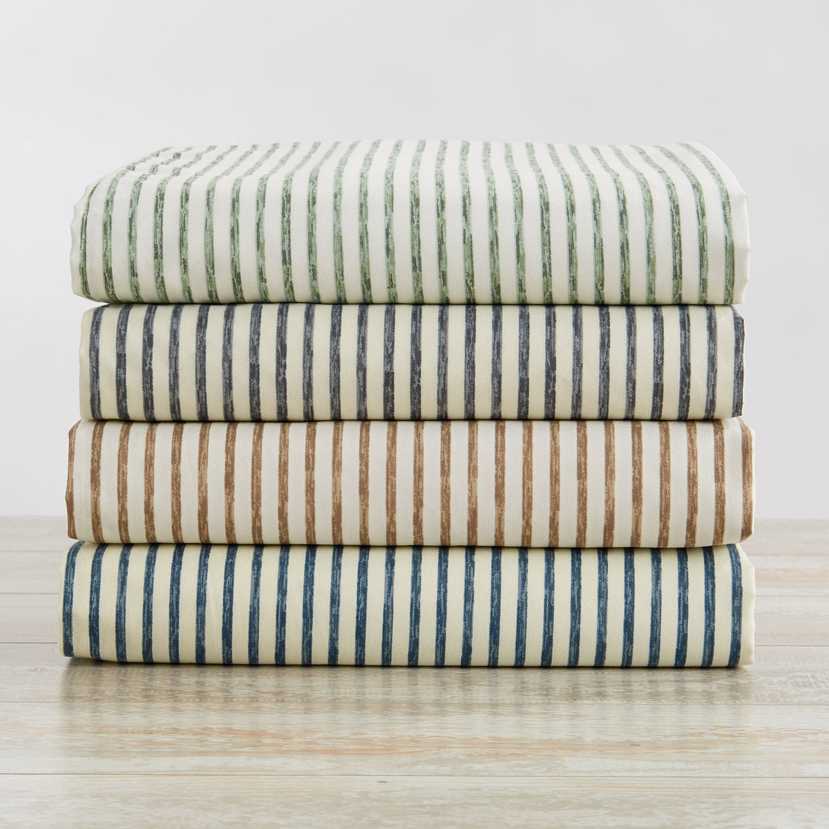 Brushed Microfiber Striped Sheet Set – Evette Collection – view 42