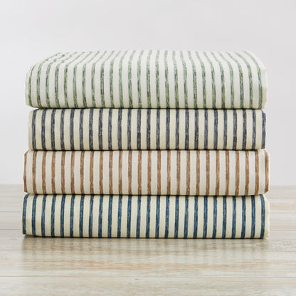 Brushed Microfiber Striped Sheet Set – Evette Collection – view 42