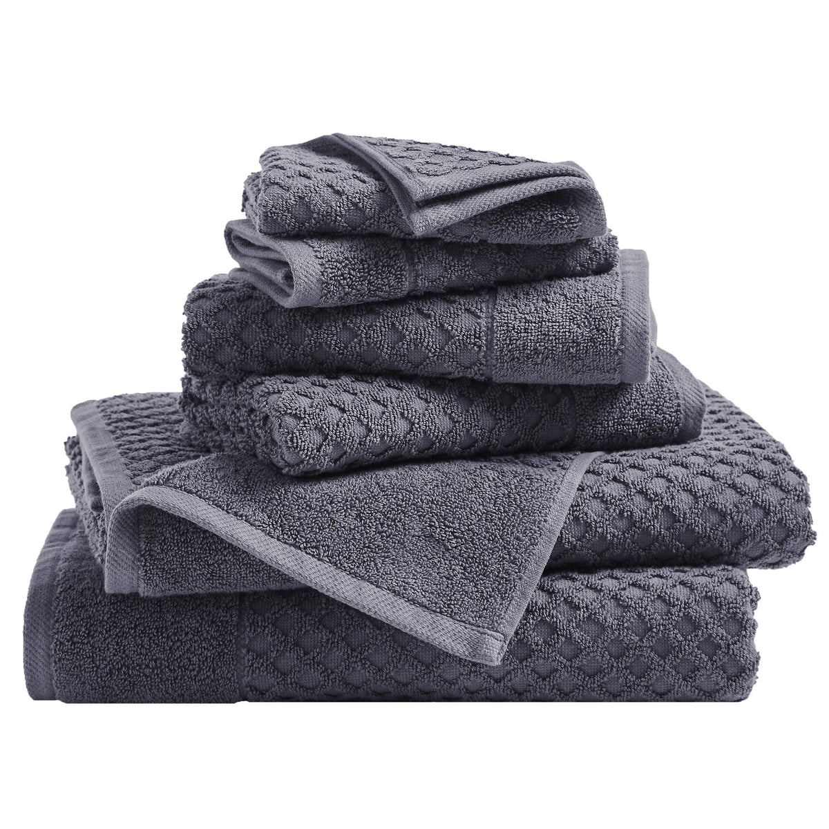 Cotton Diamond Waffle Weave Bath Towel Set – Grayson Collection – view 158