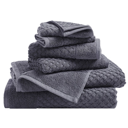 Cotton Diamond Waffle Weave Bath Towel Set – Grayson Collection – view 158