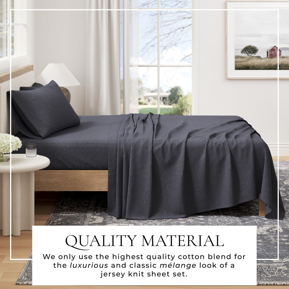 Heathered Jersey Knit Sheet Set – Carmen Collection – view 86