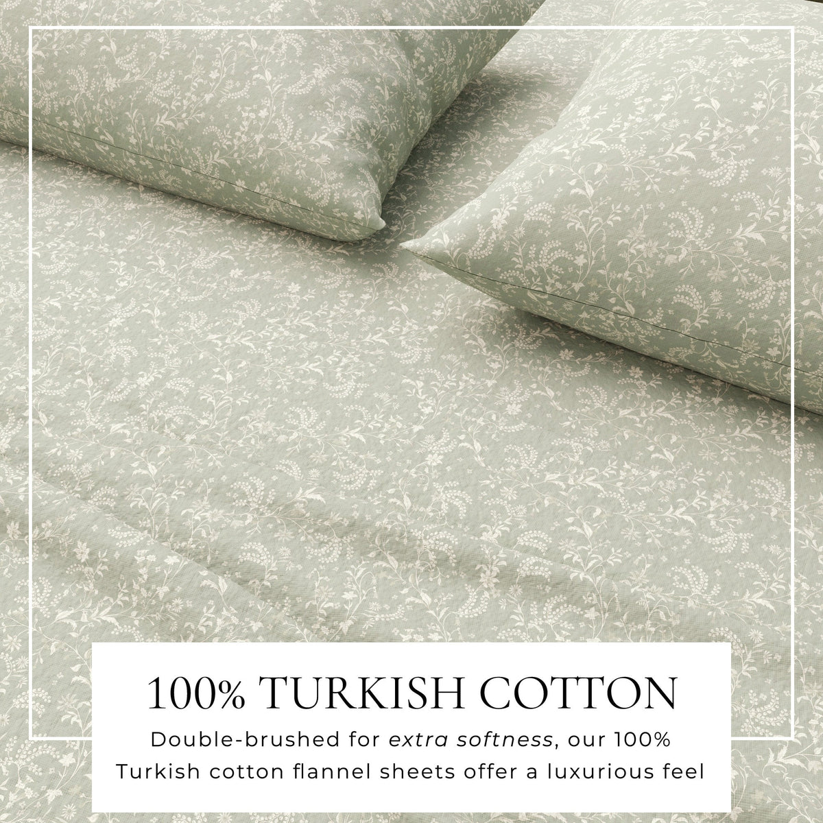 Turkish Cotton Flannel Sheet Set – Winter Floral Collection – view 32