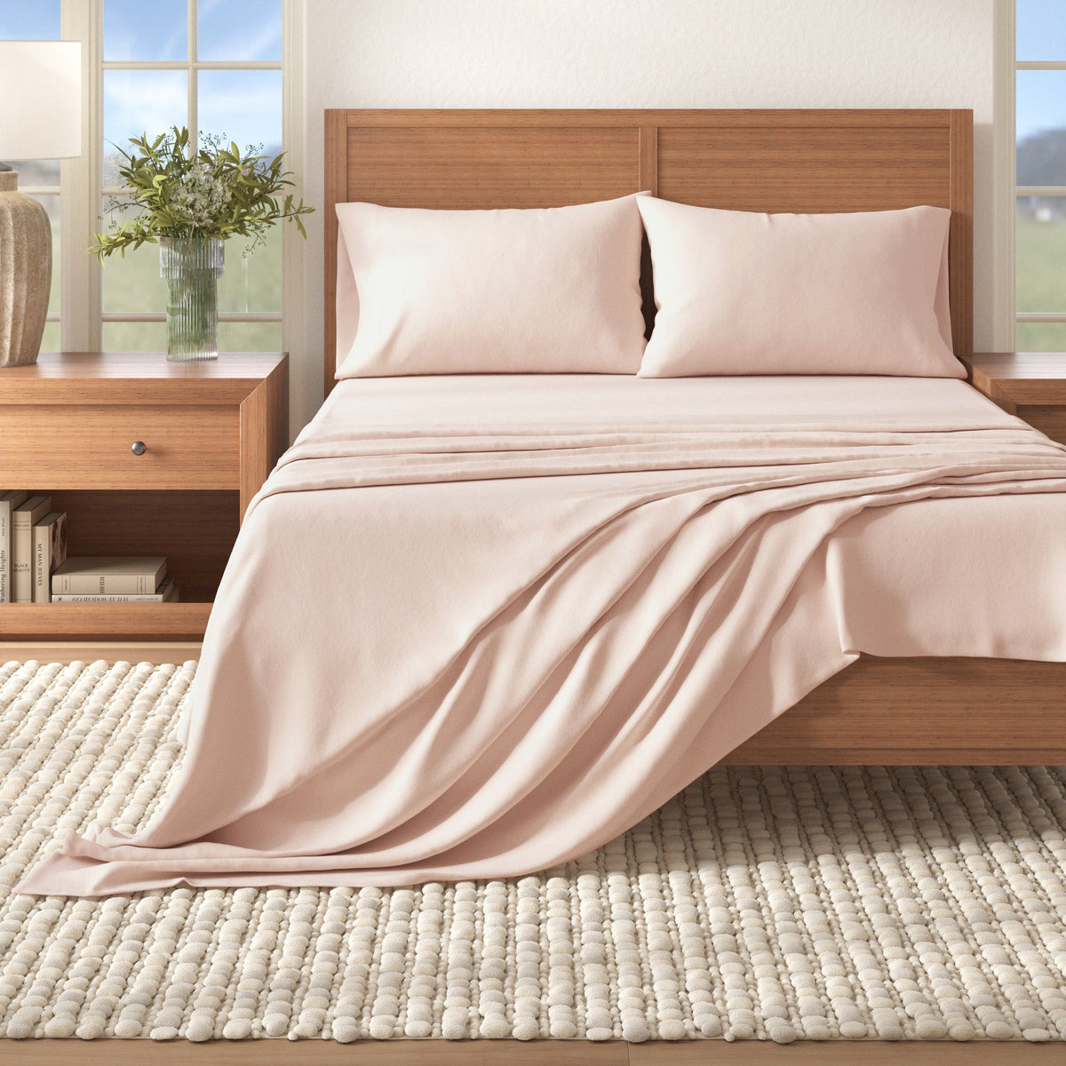 Solid Cotton Flannel Sheet Set – Nordic Collection – view 13
