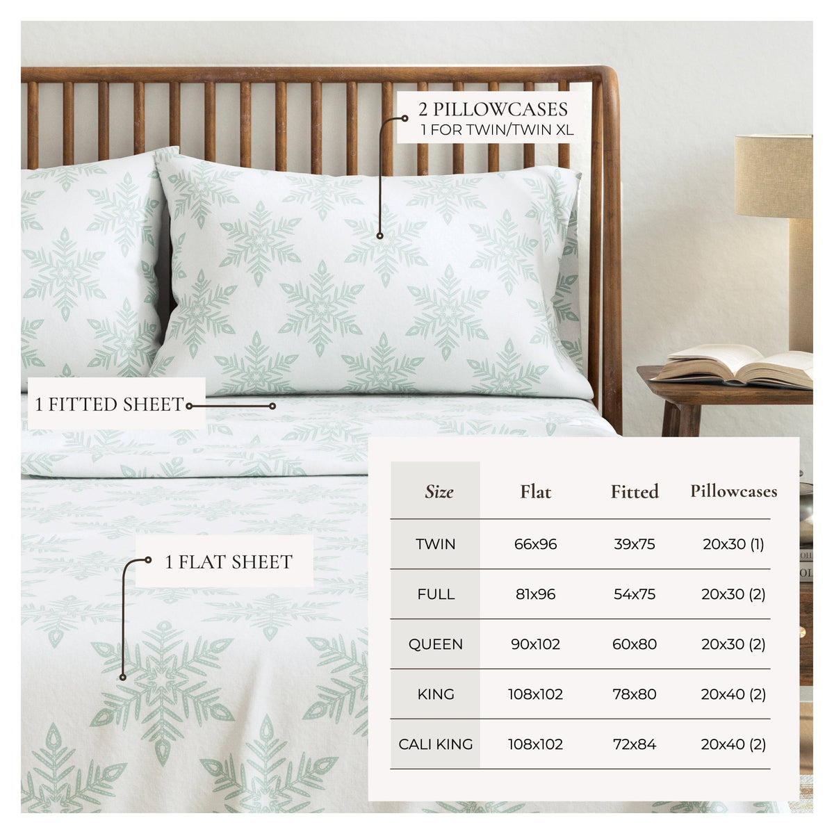 Turkish Cotton Flannel Sheet Set – Belle Collection – view 69