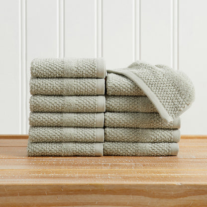100% Cotton Rice Weave Textured Bath Towel Set – Marbella Collection – view 78