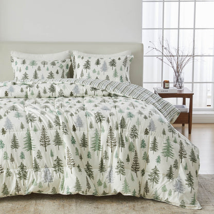 Reversible Holiday and Lodge Comforter and Sham Set – Odette Collection – view 67
