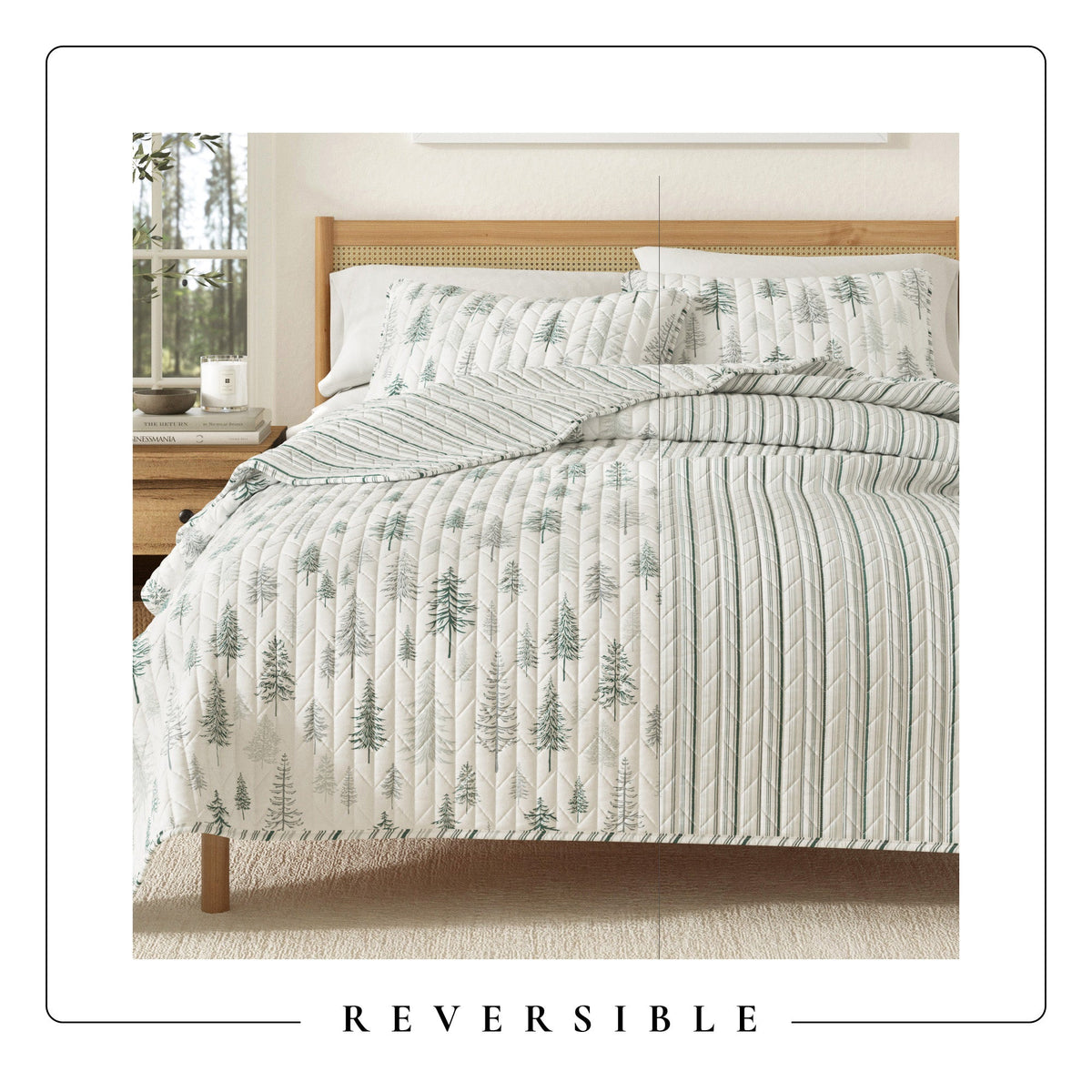 Rustic Woodland Landscape Reversible Quilt Set – Matthew Collection – view 23