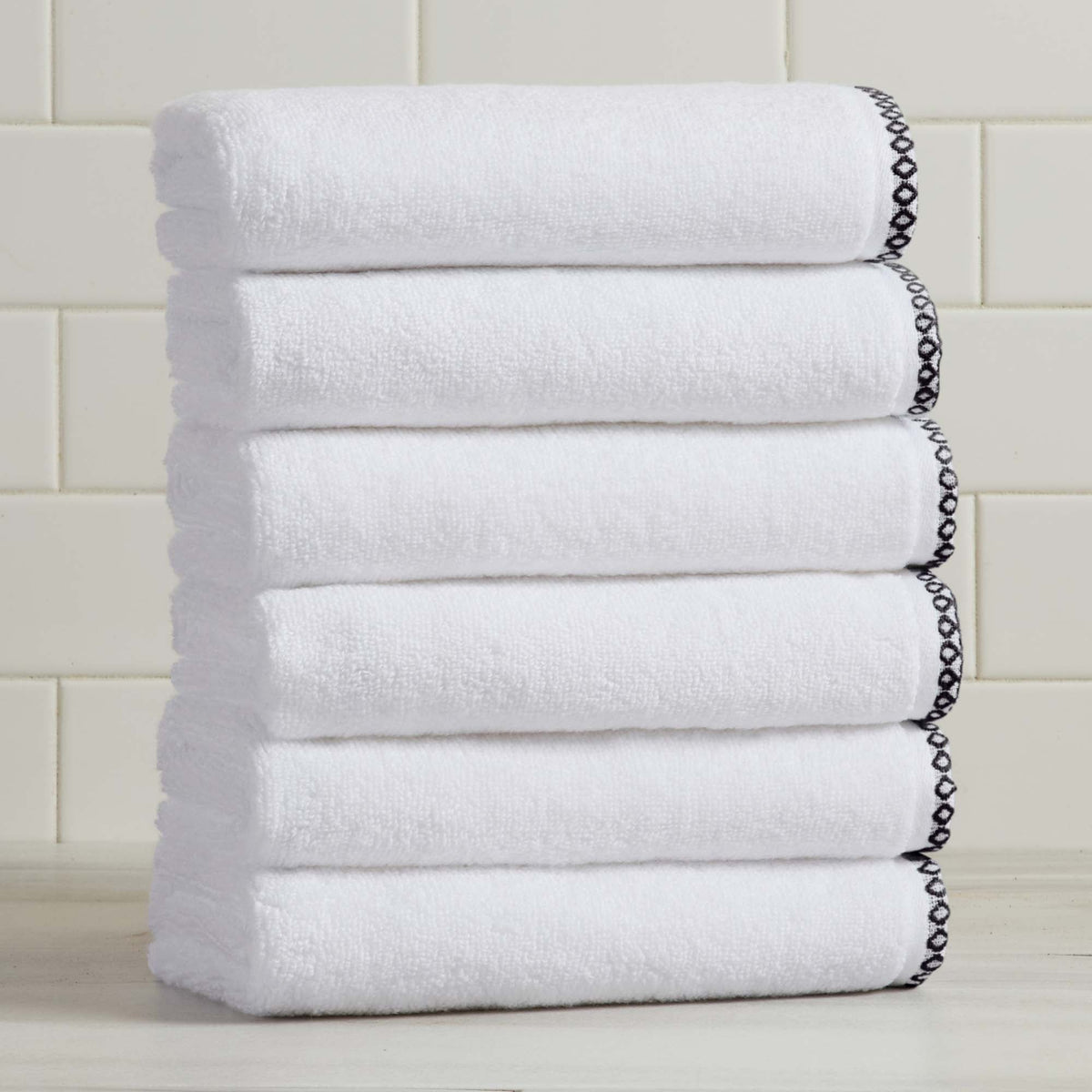 Valery Collection Border-Stitched Cotton 6-Piece Towel Set – view 13