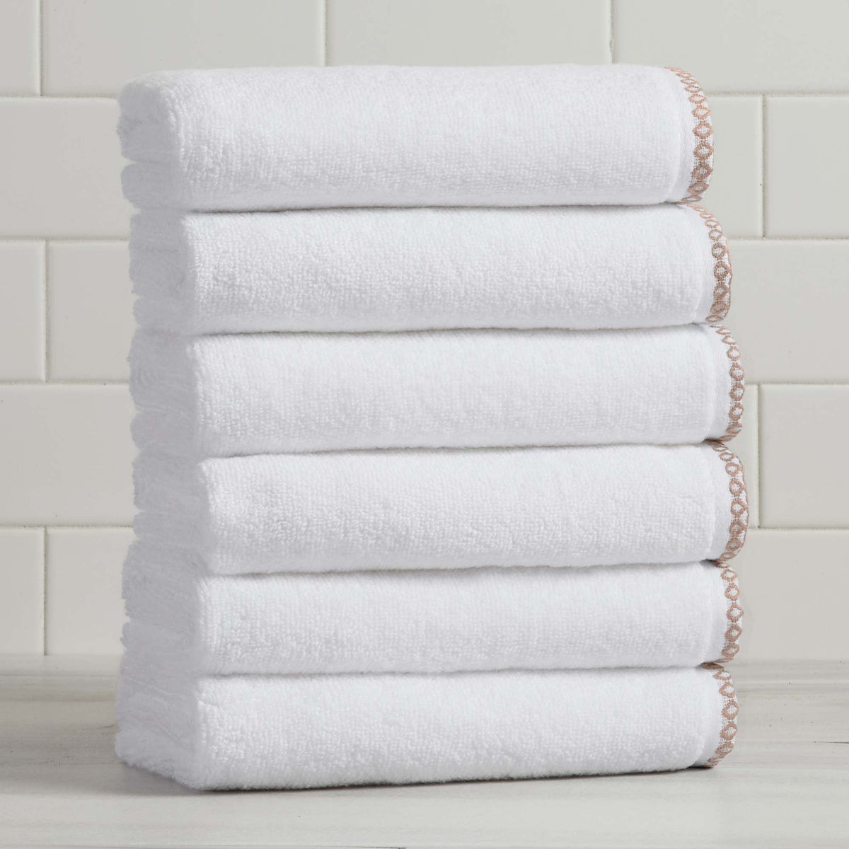 Valery Collection Border-Stitched Cotton 6-Piece Towel Set – view 37