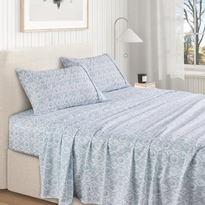 Coastal Printed Microfiber Sheet Set – Newport Collection – view 59