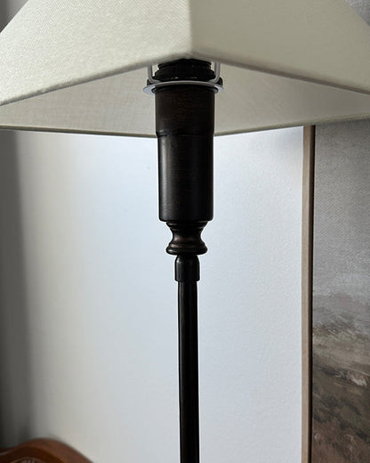 36 Inch Adjustable Table Lamp with Bronze Base and Ivory Accents – view 5