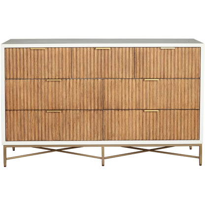 Larsen 7-Drawer Dresser with Gold Accent Legs and Hardware – view 6