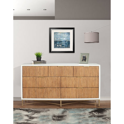 Larsen 7-Drawer Dresser with Gold Accent Legs and Hardware – view 3