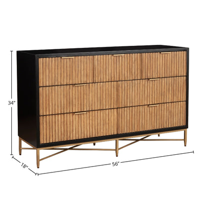 Larsen 7-Drawer Dresser with Gold Accent Legs and Hardware – view 15