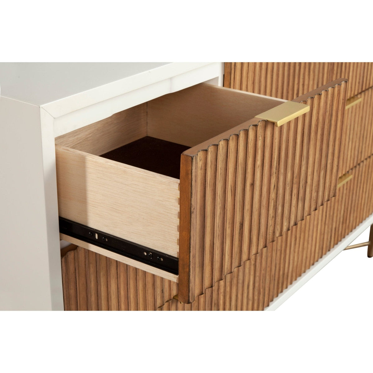 Larsen 7-Drawer Dresser with Gold Accent Legs and Hardware – view 5