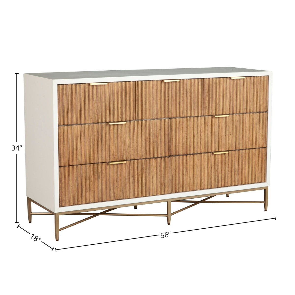 Larsen 7-Drawer Dresser with Gold Accent Legs and Hardware – view 7