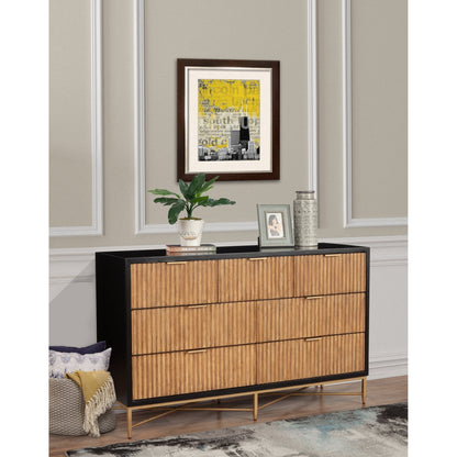 Larsen 7-Drawer Dresser with Gold Accent Legs and Hardware – view 8