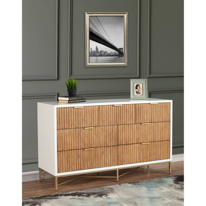 Larsen 7-Drawer Dresser with Gold Accent Legs and Hardware – view 2