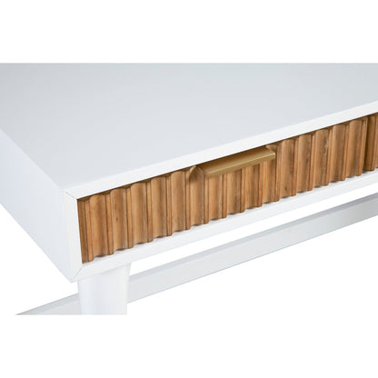Larsen Large Solid Wood Desk with 3 Drawers and Gold Handles – view 4