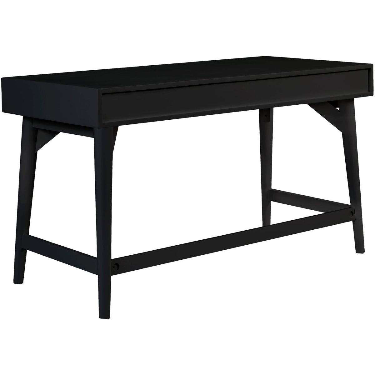 Larsen Large Solid Wood Desk with 3 Drawers and Gold Handles – view 14