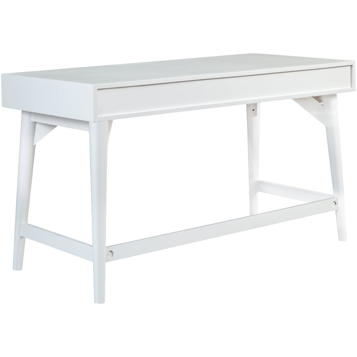 Larsen Large Solid Wood Desk with 3 Drawers and Gold Handles – view 7