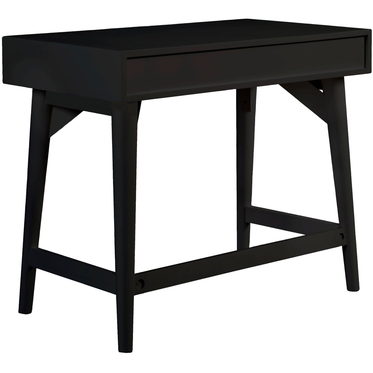 Larsen Mini Solid Wood Writing Desk with Gold Accent Handles – view 12
