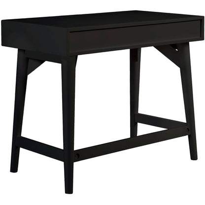 Larsen Mini Solid Wood Writing Desk with Gold Accent Handles – view 12