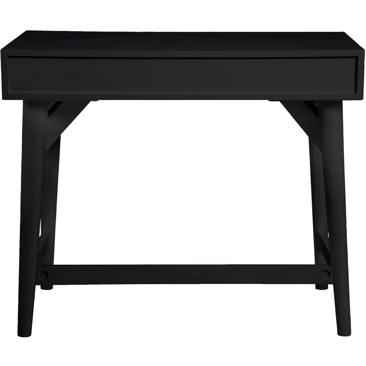 Larsen Mini Solid Wood Writing Desk with Gold Accent Handles – view 11