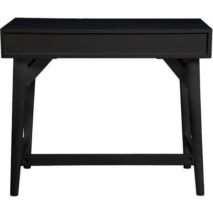 Larsen Mini Solid Wood Writing Desk with Gold Accent Handles – view 11