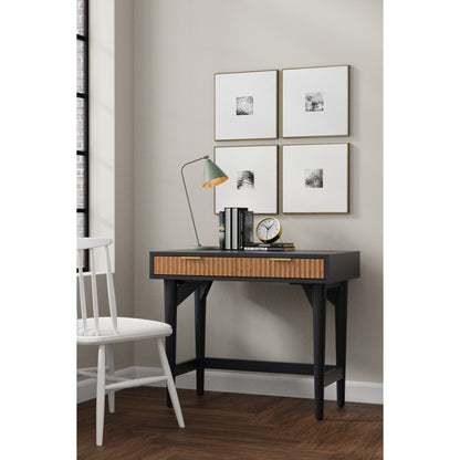 Larsen Mini Solid Wood Writing Desk with Gold Accent Handles – view 6