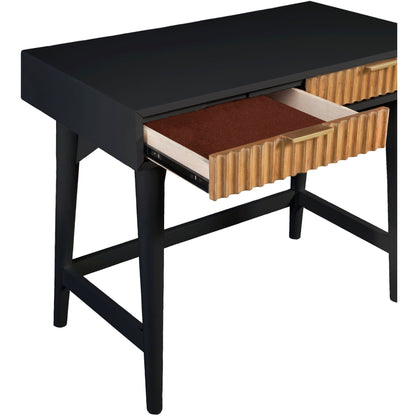 Larsen Mini Solid Wood Writing Desk with Gold Accent Handles – view 10