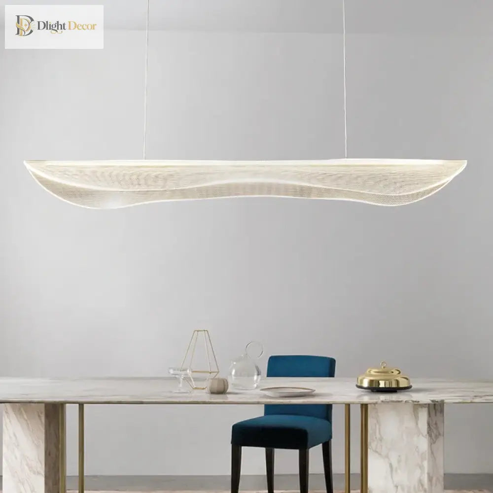 Contemporary Irregular Acrylic LED Linear Chandelier, 90 to 150 cm – view 4