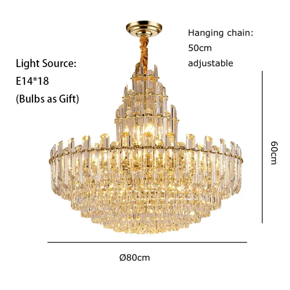 LED Crystal Chandelier in Gold, Silver or Black, Round or Linear – view 10