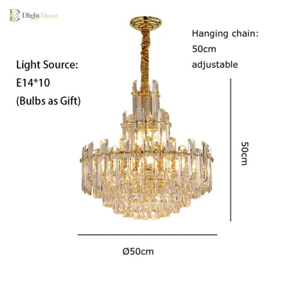 LED Crystal Chandelier in Gold, Silver or Black, Round or Linear – view 8