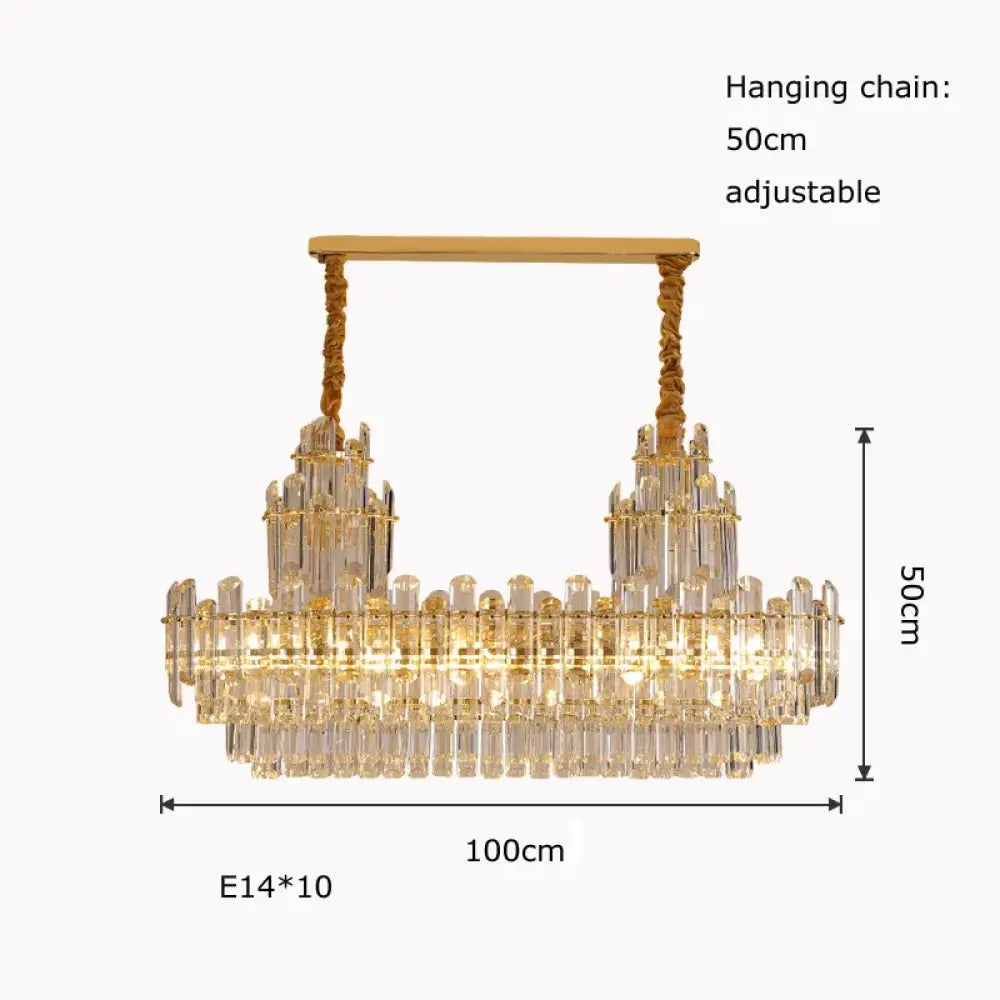 LED Crystal Chandelier in Gold, Silver or Black, Round or Linear – view 13