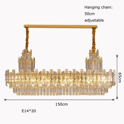 LED Crystal Chandelier in Gold, Silver or Black, Round or Linear – view 15