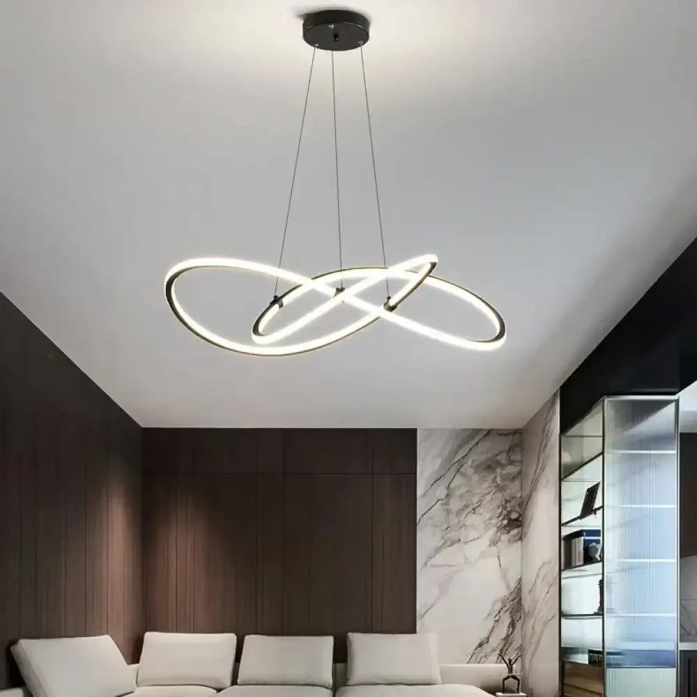 Modern Dimmable LED Ring Pendant Light for Living Room – view 6