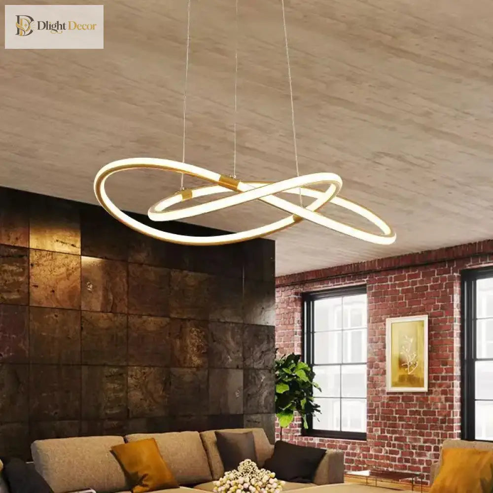 Modern Dimmable LED Ring Pendant Light for Living Room – view 5