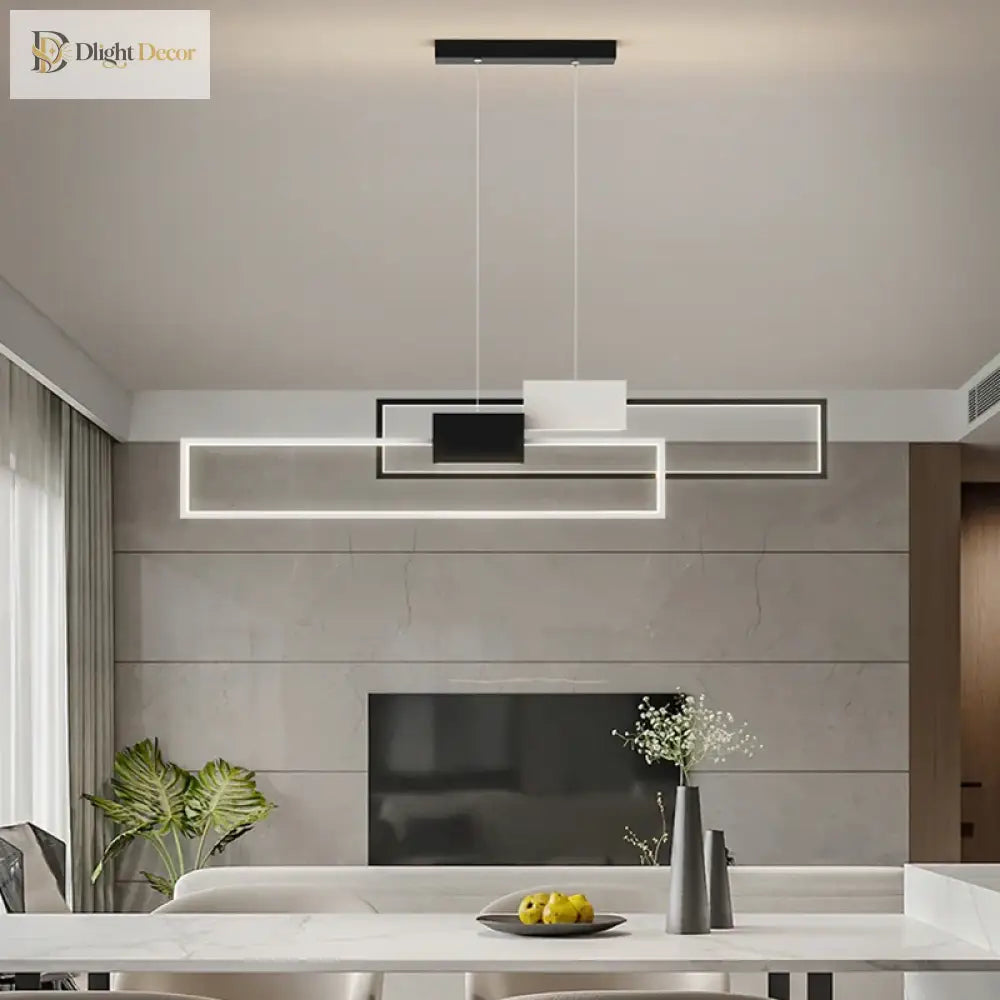 Geometric LED Linear Pendant Light for Kitchen Island – view 4
