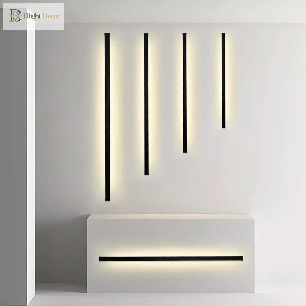 Modern LED Linear Wall Sconce – Long Strip Dining Room and Stair Light – view 2