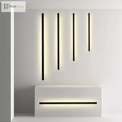 Modern LED Linear Wall Sconce – Long Strip Dining Room and Stair Light – view 2
