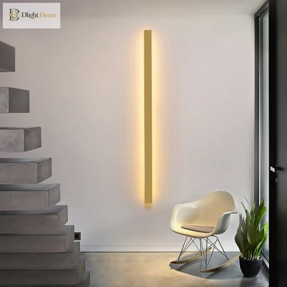 Modern LED Linear Wall Sconce – Long Strip Dining Room and Stair Light – view 6