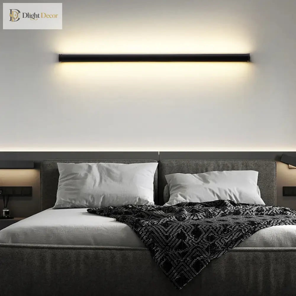Modern LED Linear Wall Sconce – Long Strip Dining Room and Stair Light – view 3