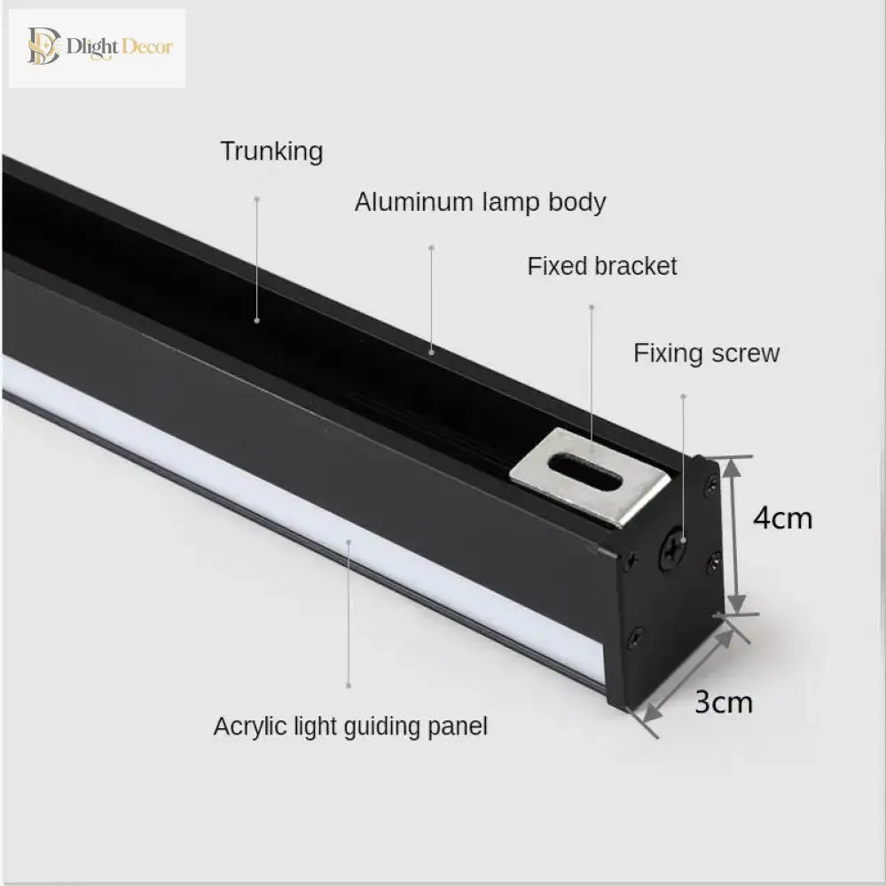 Modern LED Linear Wall Sconce – Long Strip Dining Room and Stair Light – view 4