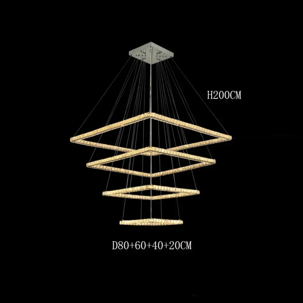 Multi-Ring Chrome LED Crystal Chandelier, 3 to 5 Rings – view 11