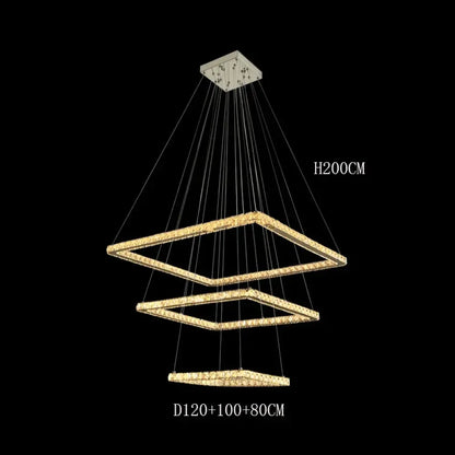 Multi-Ring Chrome LED Crystal Chandelier, 3 to 5 Rings – view 10