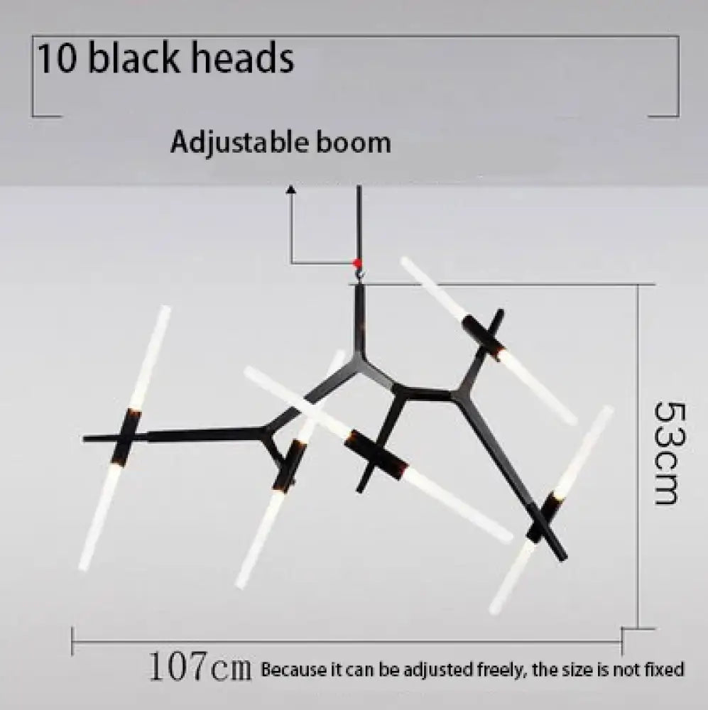 Modern LED Chandelier for Kitchen Island in Gold or Black, 6-20 Heads – view 12