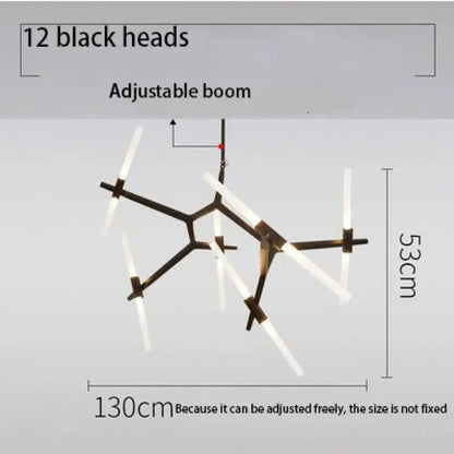 Modern LED Chandelier for Kitchen Island in Gold or Black, 6-20 Heads – view 14