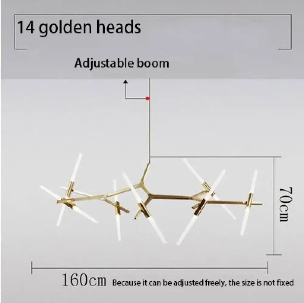 Modern LED Chandelier for Kitchen Island in Gold or Black, 6-20 Heads – view 15